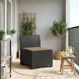 vidaXL Eén-zits Tuin Sofa Rieten Look PP Antraciet