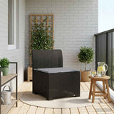 vidaXL Eén-zits Tuin Sofa Rieten Look PP Antraciet