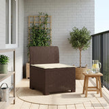 vidaXL Eén-zits Tuin Sofa Rieten Look PP Antraciet