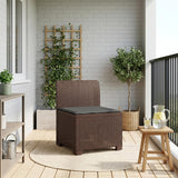 vidaXL Eén-zits Tuin Sofa Rieten Look PP Antraciet