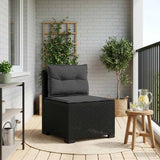 vidaXL Eén-zits Tuin Sofa Rieten Look PP Antraciet