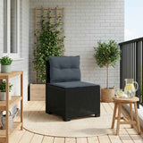 vidaXL Eén-zits Tuin Sofa Rieten Look PP Antraciet