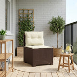 vidaXL Eén-zits Tuin Sofa Rieten Look PP Antraciet