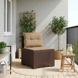 vidaXL Eén-zits Tuin Sofa Rieten Look PP Antraciet