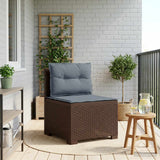 vidaXL Eén-zits Tuin Sofa Rieten Look PP Antraciet