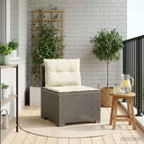 vidaXL Eén-zits Tuin Sofa Rieten Look PP Antraciet