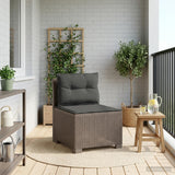 vidaXL Eén-zits Tuin Sofa Rieten Look PP Antraciet