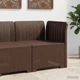 vidaXL Eén-zits Tuin Sofa Rieten Look PP Antraciet