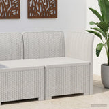vidaXL Eén-zits Tuin Sofa Rieten Look PP Antraciet