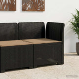 vidaXL Eén-zits Tuin Sofa Rieten Look PP Antraciet
