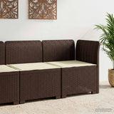 vidaXL Eén-zits Tuin Sofa Rieten Look PP Antraciet