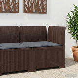 vidaXL Eén-zits Tuin Sofa Rieten Look PP Antraciet