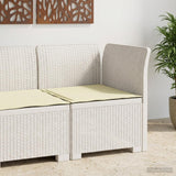 vidaXL Eén-zits Tuin Sofa Rieten Look PP Antraciet