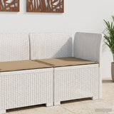 vidaXL Eén-zits Tuin Sofa Rieten Look PP Antraciet
