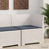 vidaXL Eén-zits Tuin Sofa Rieten Look PP Antraciet