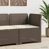 vidaXL Eén-zits Tuin Sofa Rieten Look PP Antraciet