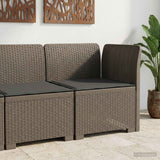 vidaXL Eén-zits Tuin Sofa Rieten Look PP Antraciet