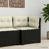 vidaXL Eén-zits Tuin Sofa Rieten Look PP Antraciet