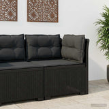 vidaXL Eén-zits Tuin Sofa Rieten Look PP Antraciet