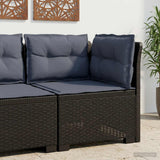 vidaXL Eén-zits Tuin Sofa Rieten Look PP Antraciet