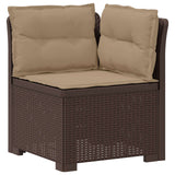 vidaXL Eén-zits Tuin Sofa Rieten Look PP Antraciet
