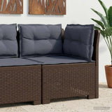 vidaXL Eén-zits Tuin Sofa Rieten Look PP Antraciet