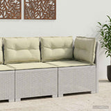 vidaXL Eén-zits Tuin Sofa Rieten Look PP Antraciet