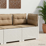 vidaXL Eén-zits Tuin Sofa Rieten Look PP Antraciet