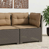 vidaXL Eén-zits Tuin Sofa Rieten Look PP Antraciet