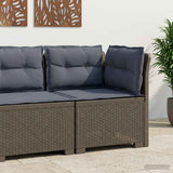 vidaXL Eén-zits Tuin Sofa Rieten Look PP Antraciet