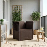 vidaXL Eén-zits Tuin Sofa Rieten Look PP Antraciet