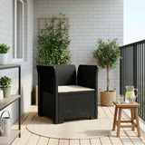 vidaXL Eén-zits Tuin Sofa Rieten Look PP Antraciet