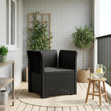 vidaXL Eén-zits Tuin Sofa Rieten Look PP Antraciet
