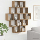 vidaXL Wandplank Wit 120 x 20 x 136 cm Bewerkt hout