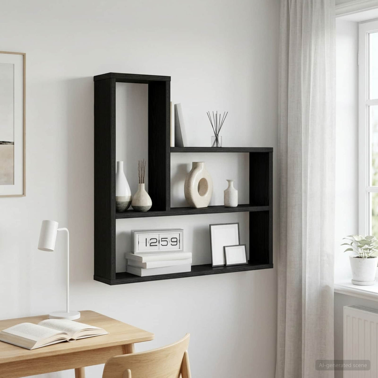vidaXL Wandplank Wit 60 x 11 x 60 cm Bewerkt hout