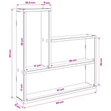 vidaXL Wandplank Wit 60 x 11 x 60 cm Bewerkt hout