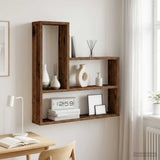 vidaXL Wandplank Wit 60 x 11 x 60 cm Bewerkt hout