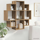vidaXL Wandplank Wit 90 x 25 x 90 cm Bewerkt hout