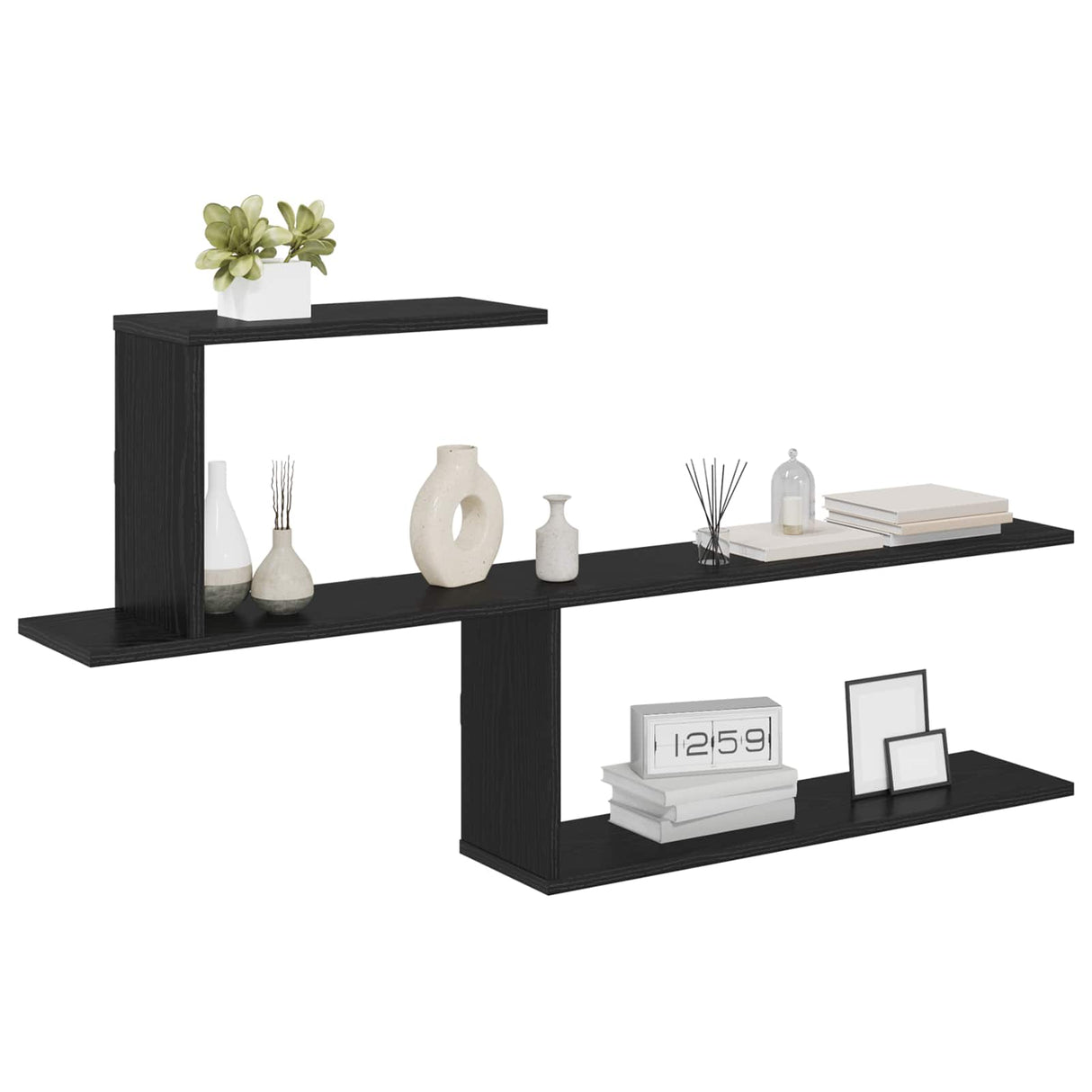 vidaXL Wandplank Wit 122 x 18 x 60 cm Bewerkt hout