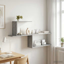 vidaXL Wandplank Wit 122 x 18 x 60 cm Bewerkt hout