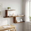 vidaXL Wandplank Wit 122 x 18 x 60 cm Bewerkt hout