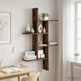 vidaXL Wandplank Wit 61 x 15 x 102 cm Bewerkt hout