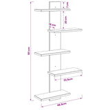 vidaXL Wandzwevend Plank Wit 48,5 x 15 x 101 cm Bewerkt hout