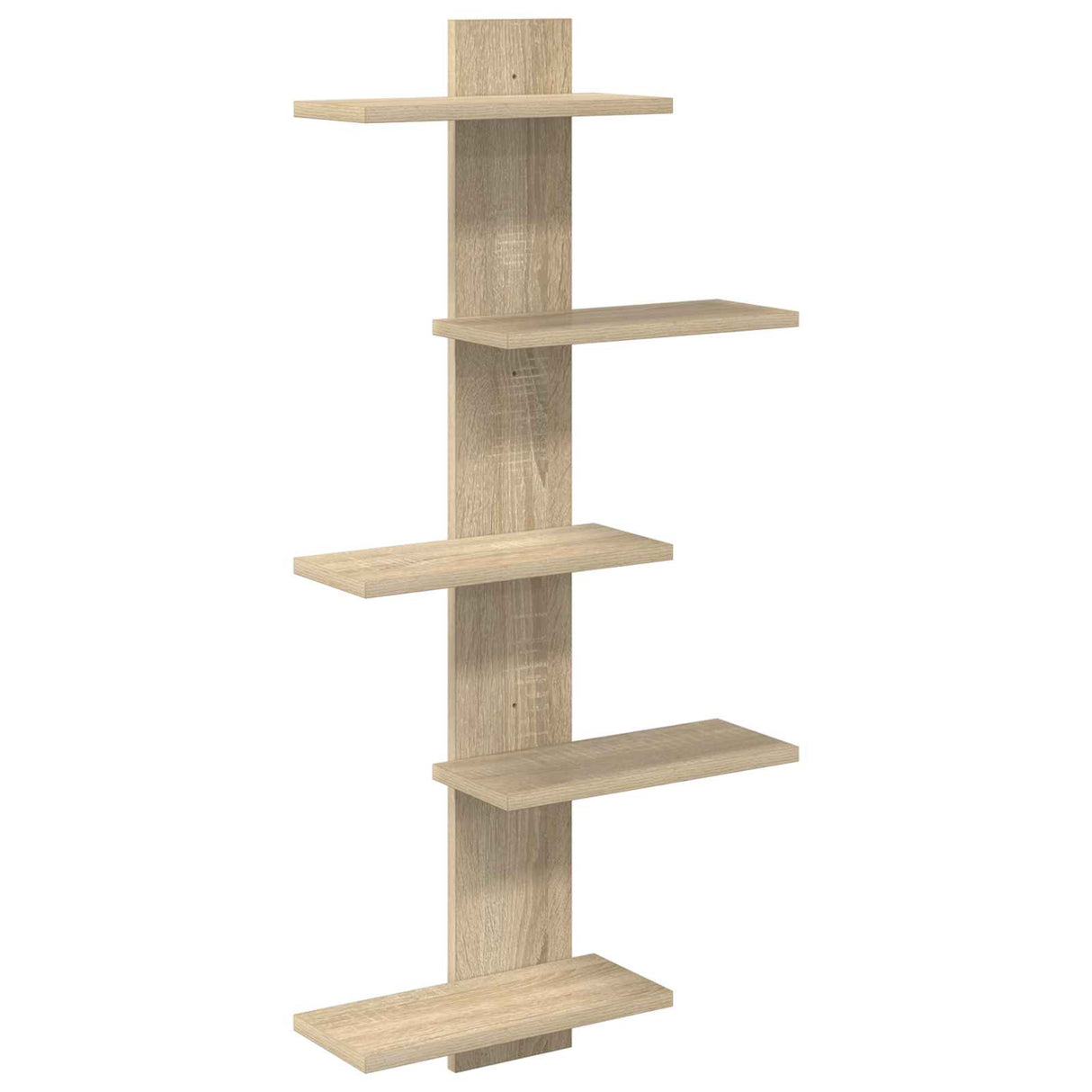 vidaXL Wandzwevend Plank Wit 48,5 x 15 x 101 cm Bewerkt hout