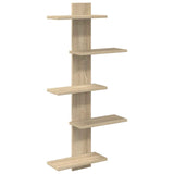 vidaXL Wandzwevend Plank Wit 48,5 x 15 x 101 cm Bewerkt hout