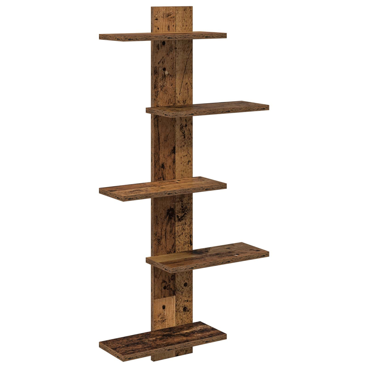 vidaXL Wandzwevend Plank Wit 48,5 x 15 x 101 cm Bewerkt hout