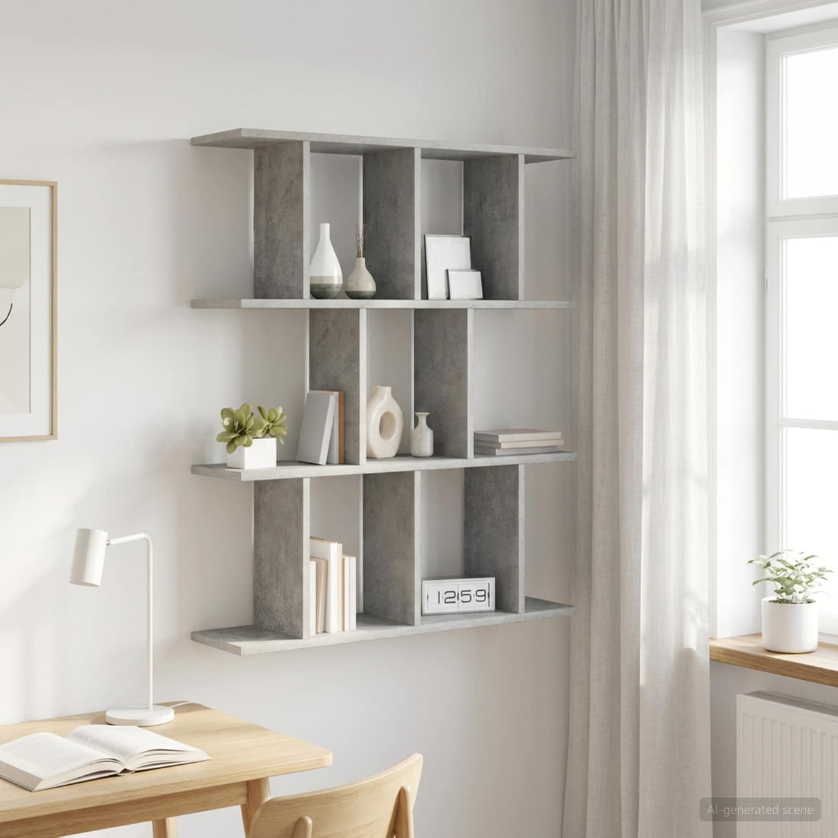 vidaXL Wandplank Wit 80 x 20 x 96 cm Bewerkt hout