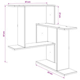 vidaXL Wandplank Wit 67 x 67 x 87 cm Bewerkt hout