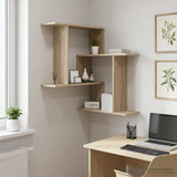 vidaXL Wandplank Wit 67 x 67 x 87 cm Bewerkt hout