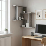 vidaXL Wandplank Wit 67 x 67 x 87 cm Bewerkt hout